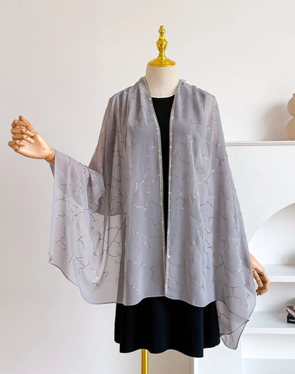 Spring Summer Chiffon Outer Wear Sunscreen Shawl Women Sun Clothing Sun Protection Air-Conditioning Cloak Lace Thin Scarf