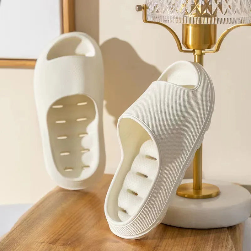 Men's Bathroom Bathing Slippers Women's New Summer Indoor Home Eva Anti-Slip Anti-Odor Couple Shower Leakage Quick-Drying Slippers for Women