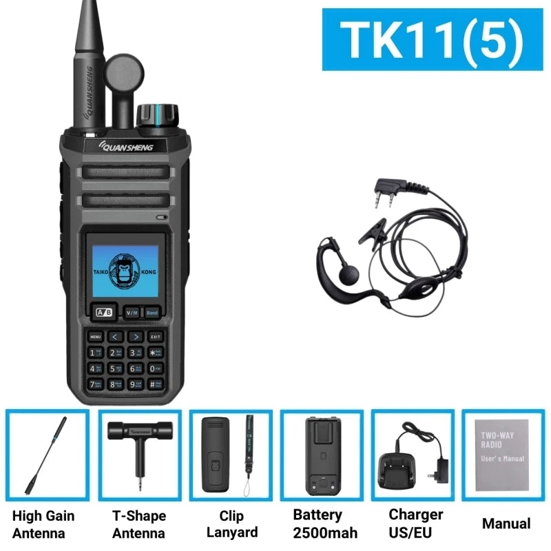 Quansheng Original Tk11 (5)  27 Mhz Walkie Talkie Handheld 10W Frequency Wireless Am Fm Ham