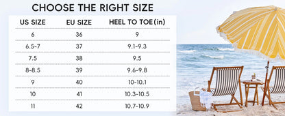 Shevalues Casual Women's Sandals With Arch Support Anti-slip Fashion New Slides Soft Sole Beach Slippers With Adjustable Buckle