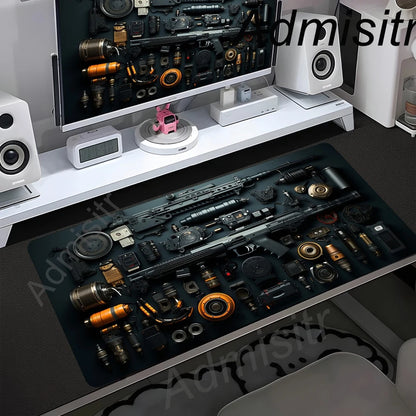 Large Computer Office Game Table Mats Firearms Speed Mouse Pad XXL Rubber Anti-slip Gaming Keyboard Mousepads Long Desk Pads