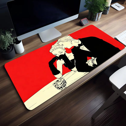 Mouse Pad MousePad Non-slip Lockedge V-Veil Office Student Gaming Manga Thickened Large Writing Pad Cushion