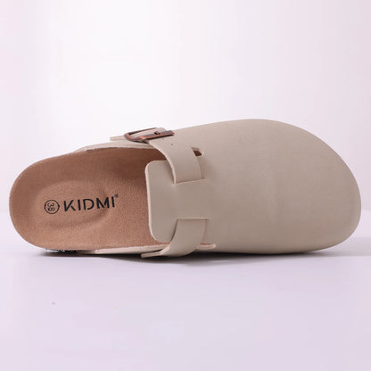 Evshine Men's Cow Suede Clogs with Arch Support Leather Mules Comfort Fashion Potato Shoe Women Cork Footbed Genuine Suede Clogs