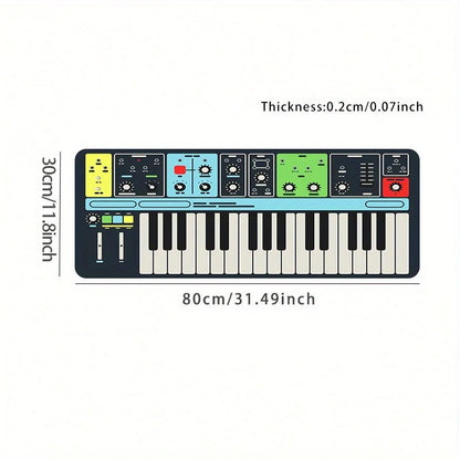 CIFBUY Music Equipment Design Mouse Pad Large Gaming Desk Mat Colorful Keys Buttons Non Slip Rubber Base for PC Office Home Gift