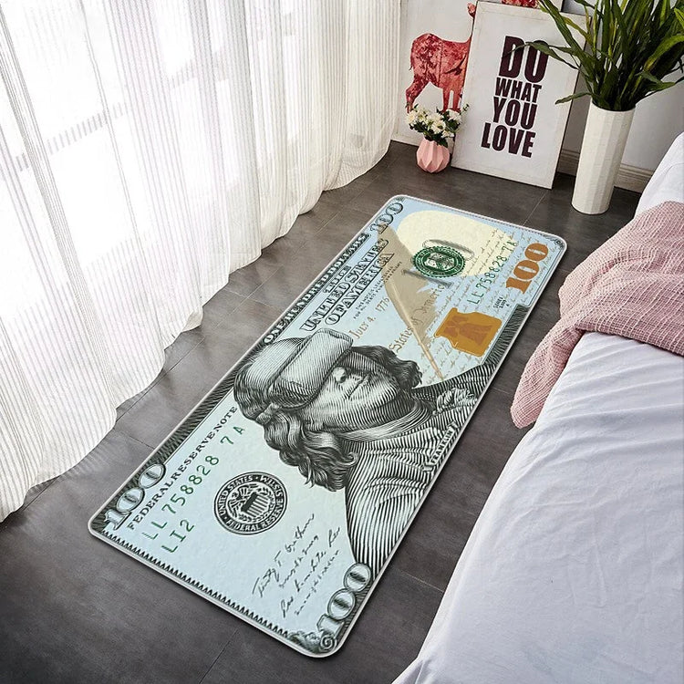 Dollar Doormat for Entrance Door Non-slip and Washable Kitchen Mat Absorbent Bathroom Rug Balcony Decorations Floor Mats Welcome