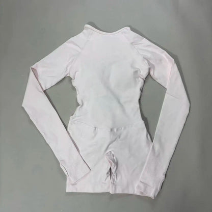2026 DF‑Impact Women Stretch Long‑Sleeve Backless Yoga Jumpsuit, Slim‑Fit One‑Piece Bodysuit Gym Workout Fitness Suit