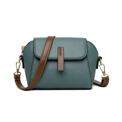 Genuine Leather Women Crossbody Bag Shoulder Bags Luxury Solid Color Cow Leather Handbag Elegant Female Messenger Bag