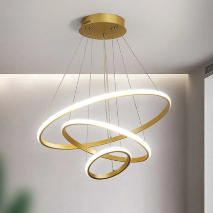 Modern led dining room chandeliers simple ring chandelier living bedroom Lights home indoor lighting decorative Pendant Lamps