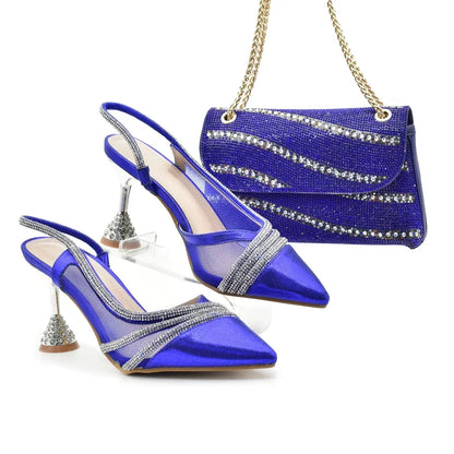 Fashion Party Italian Shoe Bag Set Ladies Shoe with Matching Bag Set 2024 Designer Shoes Women Luxury 2024 Nigerian Party Pumps