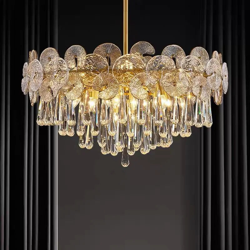 Living Room Luxury Crystal Chandelier Home Decor Items Lustre Modern Ceiling Chandeliers Lights Led Ceiling Light Chandelier