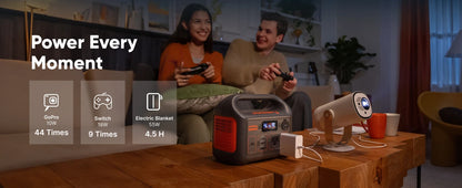 Jackery Portable Power Station Explorer 300New with 5M Extension Cord, Solar Generator for Outdoors Camping,Travel