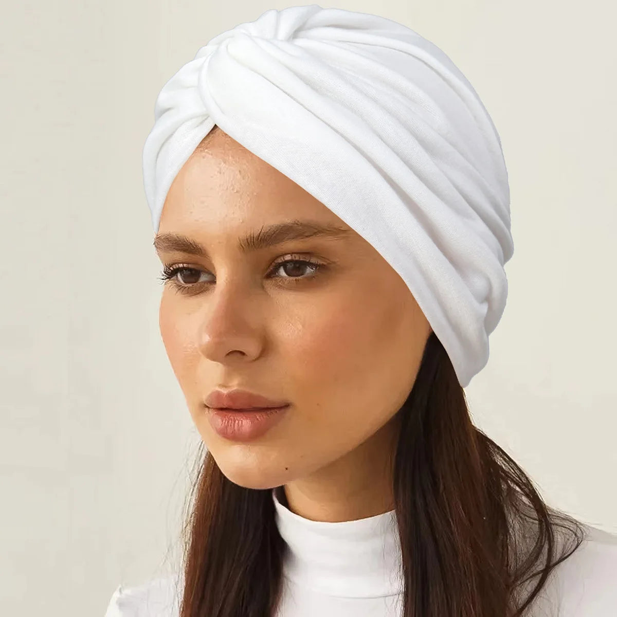 2026 New Soft Strech Ramadan Muslim Hijab Caps Fashion Headwear Women's Headscarf Solid Color Hair Care Turban Bonnet