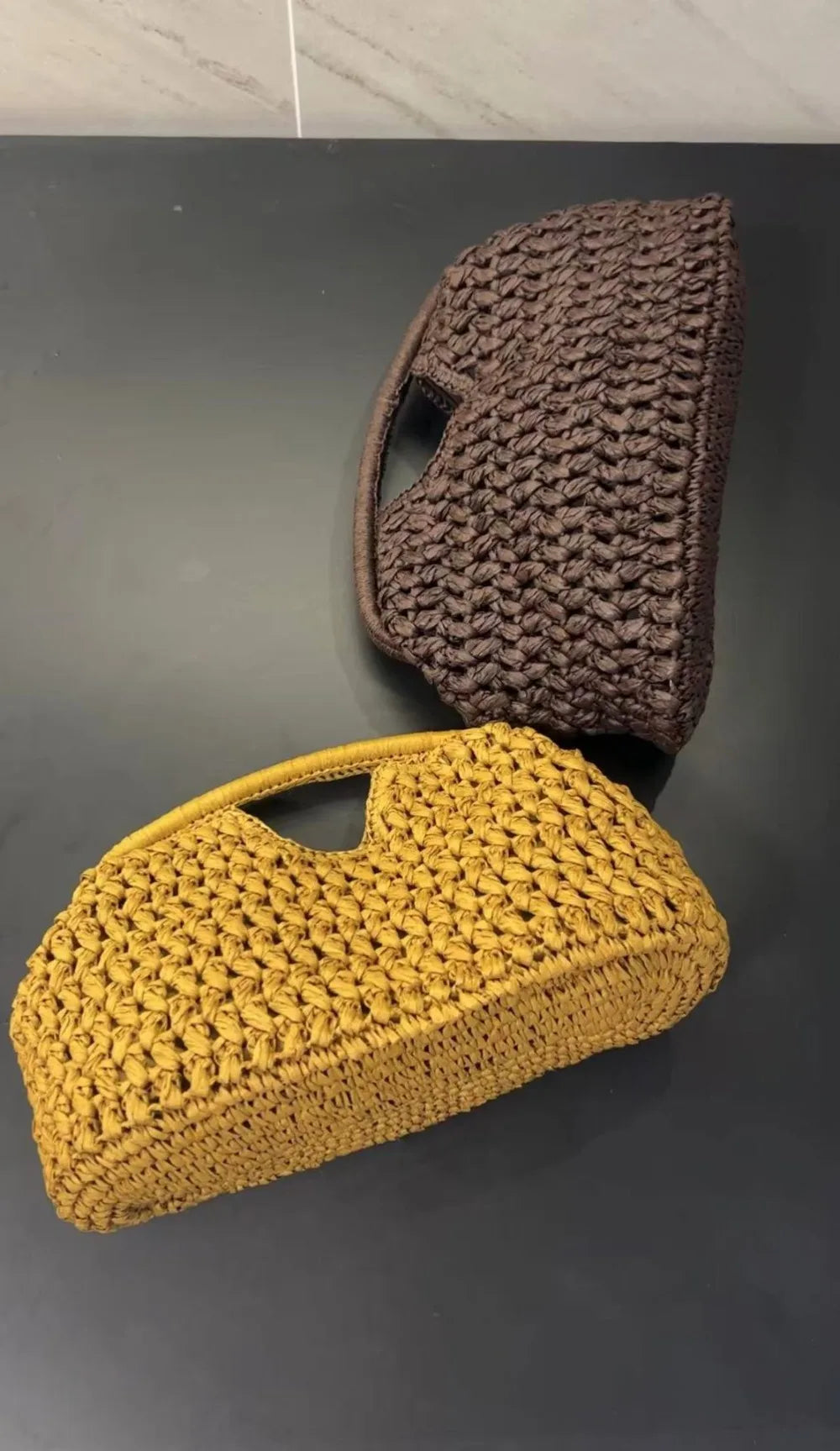 Elegant Luxury Woven Clutch Bag Large Capacity Simple Texture Women Handbag Straw Beach Bag Wallet Travel