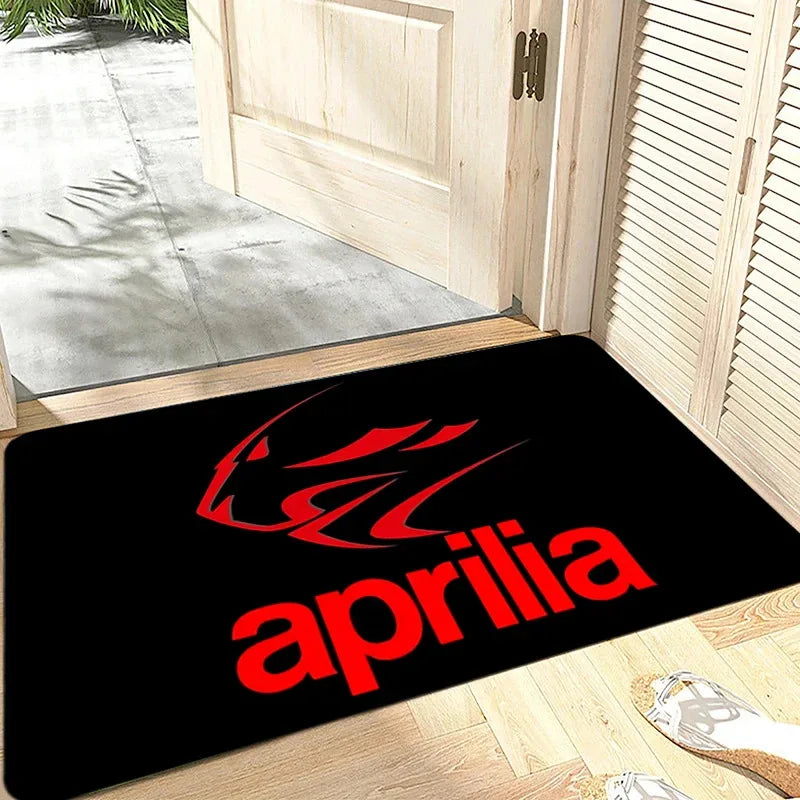 VIKAMA Motorcycle Racing Rug - Non-Slip Floor Mat for Entrance, Anti-Skid Bedside Carpet with Bike Print Home Decor