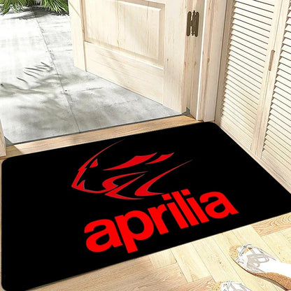 VIKAMA Motorcycle Racing Rug - Non-Slip Floor Mat for Entrance, Anti-Skid Bedside Carpet with Bike Print Home Decor