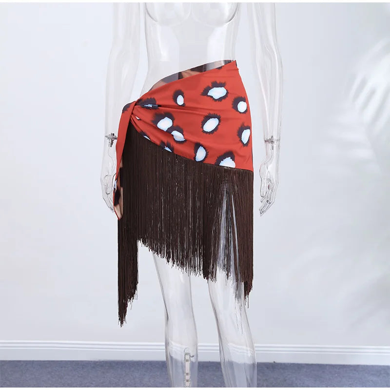 Fashion Vintage Printed Tassel Square Scarf Women Fringe Patchwork Shawl Waist Seal Accessories 2026 Spring Summer Street Shawls