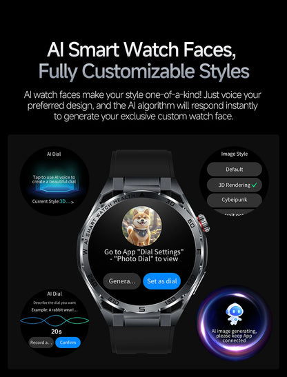 2026 New ECG+PPG Body Fat Analysis Health Smart Watch Uric Acid BP Blood Oxygen Bluetooth call Sports Smart Watch For Men Women