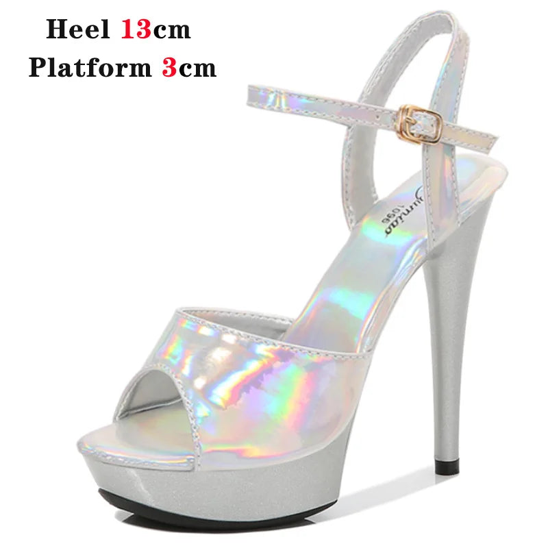 Platform Shoes for Women 2023 Designer Luxury Strip Pole Dance Heels Dance Shoes Red Pink Sandals Women Summer Elegant 20cm High