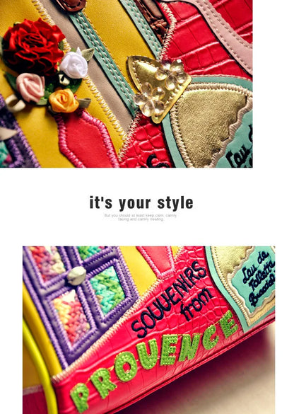 Luxury Vintage Shoulder Bag for Women Beautiful Design Creative Boston Bag for Friends Gifts