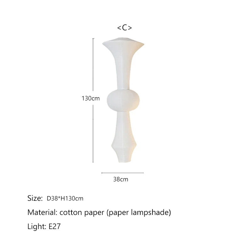 Nordic Wabi Sabi Wind Rice Paper Led Pendant Lights Living Room Bedroom Corner Chandelier Duplex Loft Home Decor Bedside Lamp