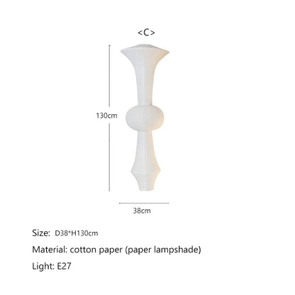 Nordic Wabi Sabi Wind Rice Paper Led Pendant Lights Living Room Bedroom Corner Chandelier Duplex Loft Home Decor Bedside Lamp