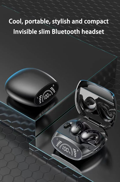 SK Ultra-thin Sleep Headphones 5.3 Wireless Bluetooth Headset Invisible Earbuds Hidden In Ear Button Sports Earphones Waterproof