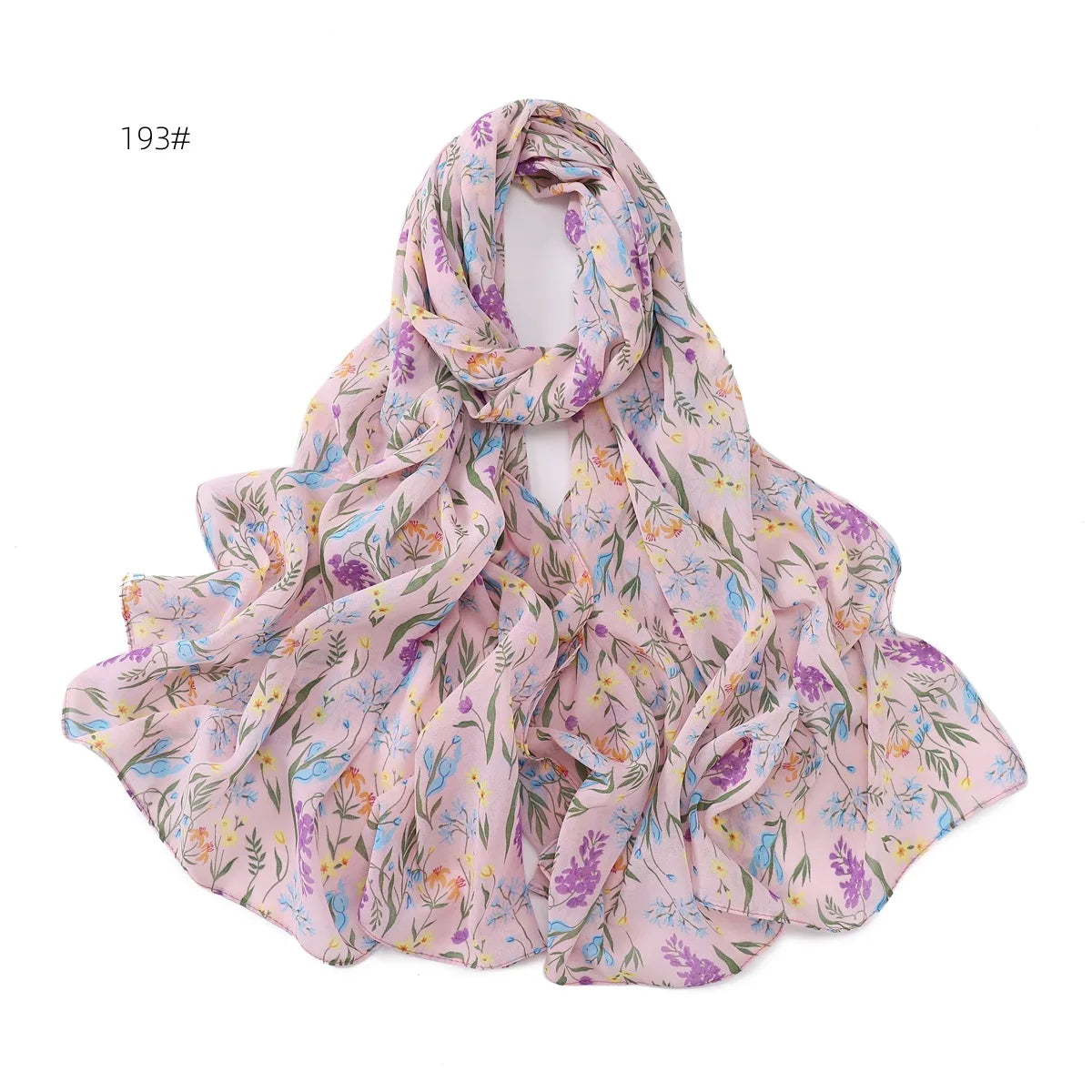 66 Colors Pearl Chiffon Printed Hijab Scarf New Fresh Small Floral Polka Dot Sunscreen Silk Scarf Shawl Turbans for Women Hijabs