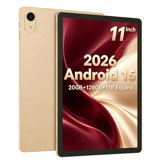 Paitanry 2026 NEW 11 Inch Android 15 Tablet PC 20GB RAM 128GB ROM A537 Octa Core Processor 6000mAh 18W Fast Charge WiFi 6 Tablet