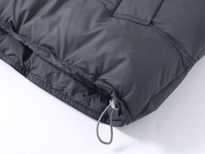 Women's Vest Autumn Winter Sleeveless Down Jacket Loose Casual Stand Collar Pocket Puffer Waistcoat Coat Female Trendy Outerwear