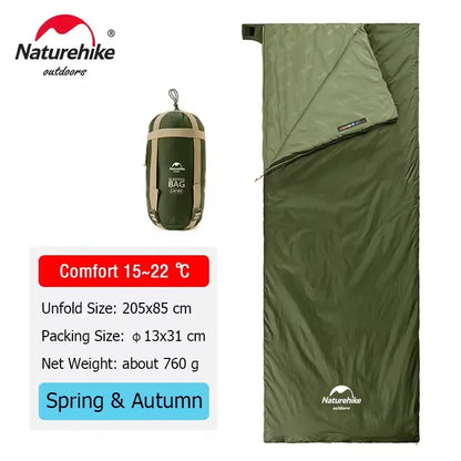 Naturehike Sleeping Bag LW180 Ultralight Cotton Sleeping Bag Waterproof Hiking Sleeping Bag Summer Outdoor Camping Sleeping Bag