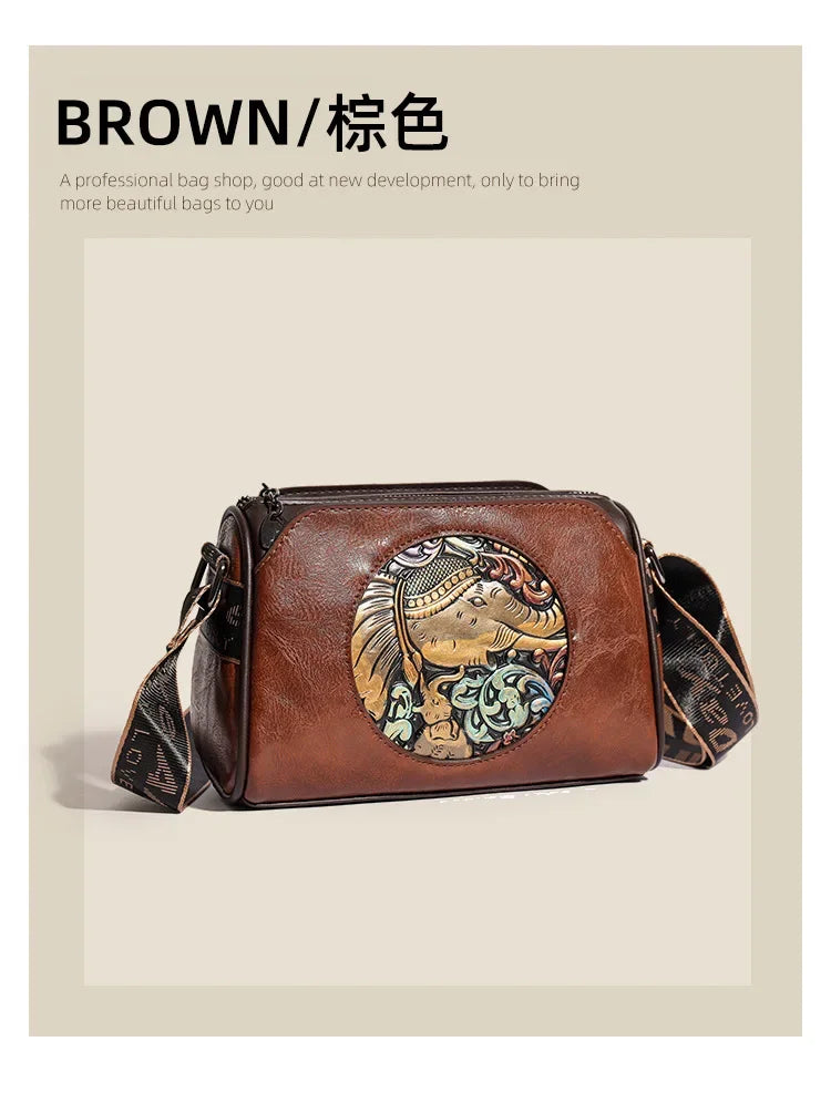 Women Crossbody Bag for Women Elephant Bags Fashion Print High Quality Leather Shoulder Bag Messenger Bags Sac a Main