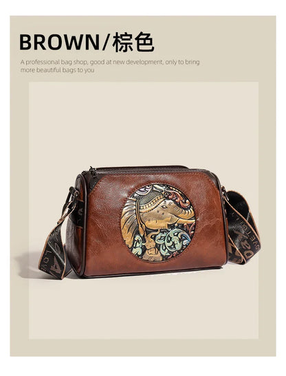 Women Crossbody Bag for Women Elephant Bags Fashion Print High Quality Leather Shoulder Bag Messenger Bags Sac a Main