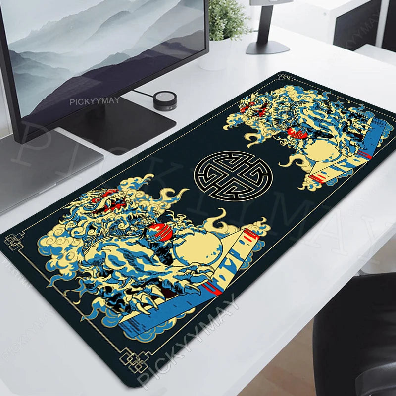 Mouse Pads Chinese Style Art Table Mats Computer Mousepad Company Big Desk Pad 120x55cm Large Gamer Mousepads Mouse Mat