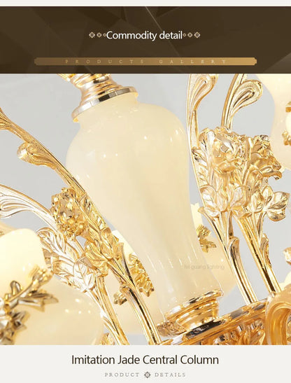 Nordic Luxury Gold Crystal LED Ceiling Chandelier LOFT Villa Lustre LED Pendant Lamp Living Room Hotel Hall Decor Hanging Lamps