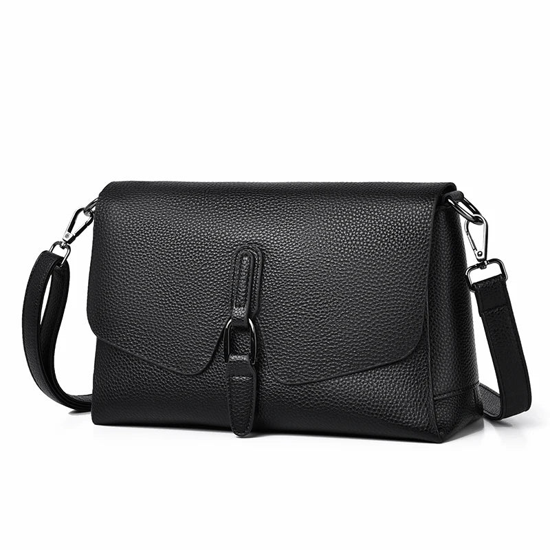100% Genuine Cowhide 3 layers Shoulder Bag For Women Ladies Designer Soft Crossbody Bags Luxury High Quality Purses Handbags Sac
