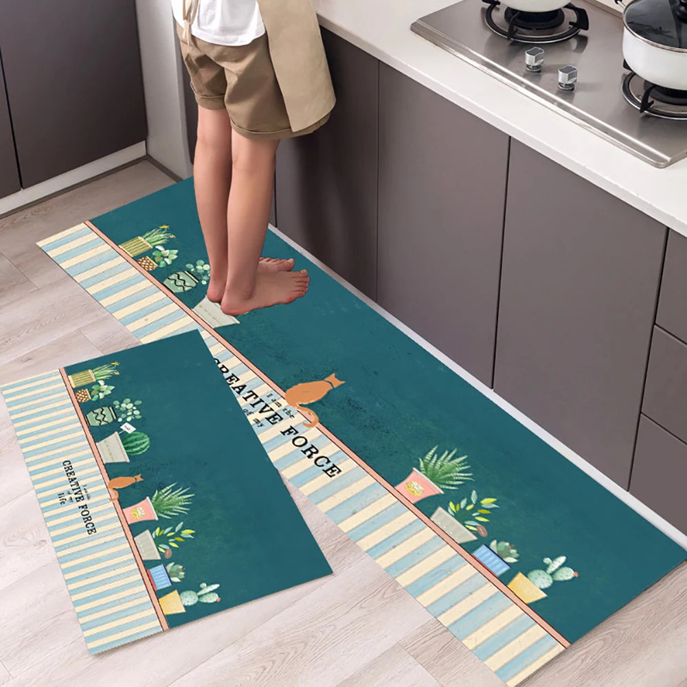 VIKAMA Kitchen Floor Mat Living Room And Bedroom Entrance Door Mat Home Decoration Laundry Room Corridor Long Small Carpet