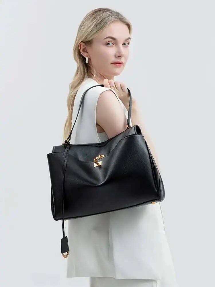 Luxury Fashion Leather Women's Tote Bag Lazy Bag Rodeo Briefcase Handbag Underarm Bags Large Capacity Crossbody Shoulder Bag