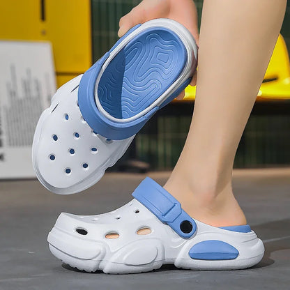 2026Summer Men's Slippers Outdoor Sandals Beach Comfortable EVA Soft Slides Clogs Casual Garden Shoes Men Indoor Home Slippers