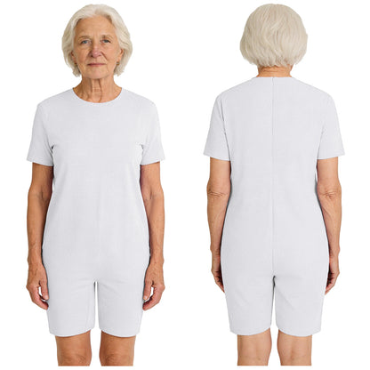 Men Women Special Needs Adaptive Clothing Elderly Alzheimer ASD Anti-Strip Jumpsuit Back Zipper Bodysuit Daily Wear Homewear