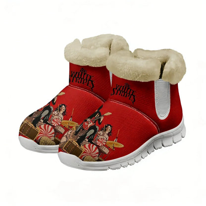 The White Stripes Snow Boots Warm Boot Mens Womens Teentager Shoes Outdoor High Quality Fanshion Casual Sneakers Custom Shoes