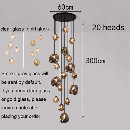 Modern Stair chandelier Pendant lights indoor lighting Ceiling lamp hanging light led Chandeliers for living room indoor lightin