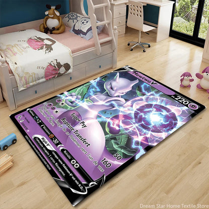 Japanese Anime Pokemon Card Pikachu Area Carpet for Living Room Home Decor Sofa Table Kids Rug Anti Slip Chair Lounge Floor Mat