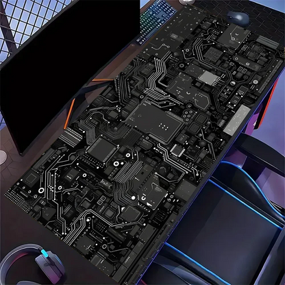 1pc Large Circuit Board Design Gaming Mouse Pad Non-Slip Cool Desk Mat HD Pads for Office PC Decorations for Home Gamer Playmat