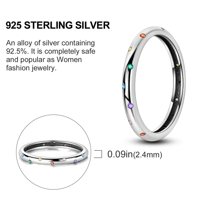 2026 New 925 Sterling Silver Rings Zircon Sparkling CZ Rings Rings For Women Original Wedding Fine Jewelry Accessories Gifts