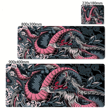 Black and White Dragon Mouse Pad Large Gaming Mousepads Computer Mousepad Mouse Mat 90x40cm Desk Pads For PC Keyboard Mats Table