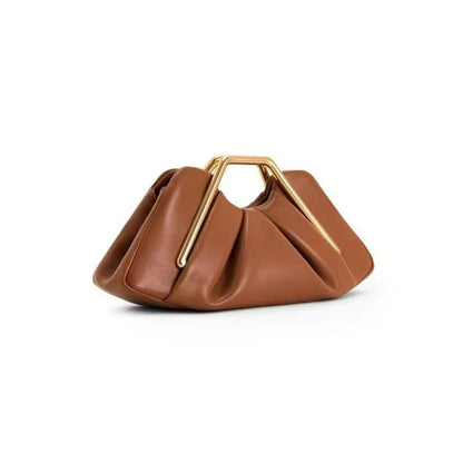 Cross-border New Soft Leather Cloud Bag Niche Pleated Luxury Dinner  Versatile Women Underarm Shoulder Crossbody Daily Handbag