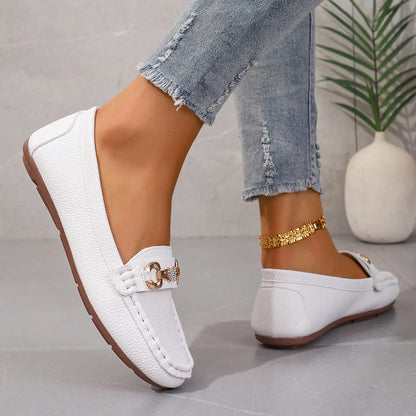 New Women's Casual Slip on Mary Jane Shoes Spring Autumn Fashion Round Toe Solid Soft Sole Flat Loafers Zapatos De Mujer luxury