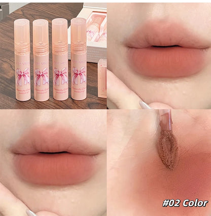 ART VALUE Makeup Sets Include 4Pcs Velvet Matte Lip Mud,1 Pc Blush Palette And 1 Necklace Gift Cosmetics Kits Lasting Lipgloss