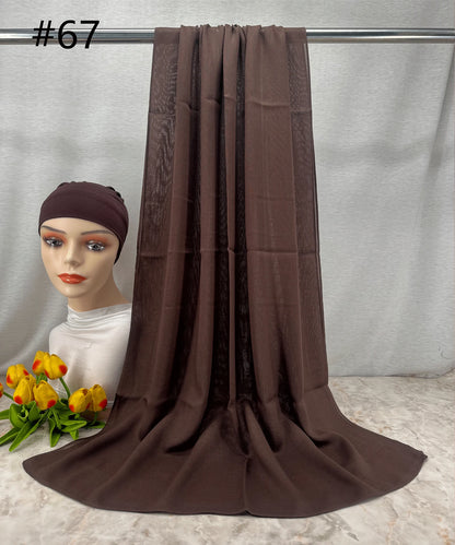 110colors Modal Hijab with Modal Undercap Set Basic Stretchy Pullover Headscarf Thin Breathable Sunscreen Head Wrap Hijabs Scarf