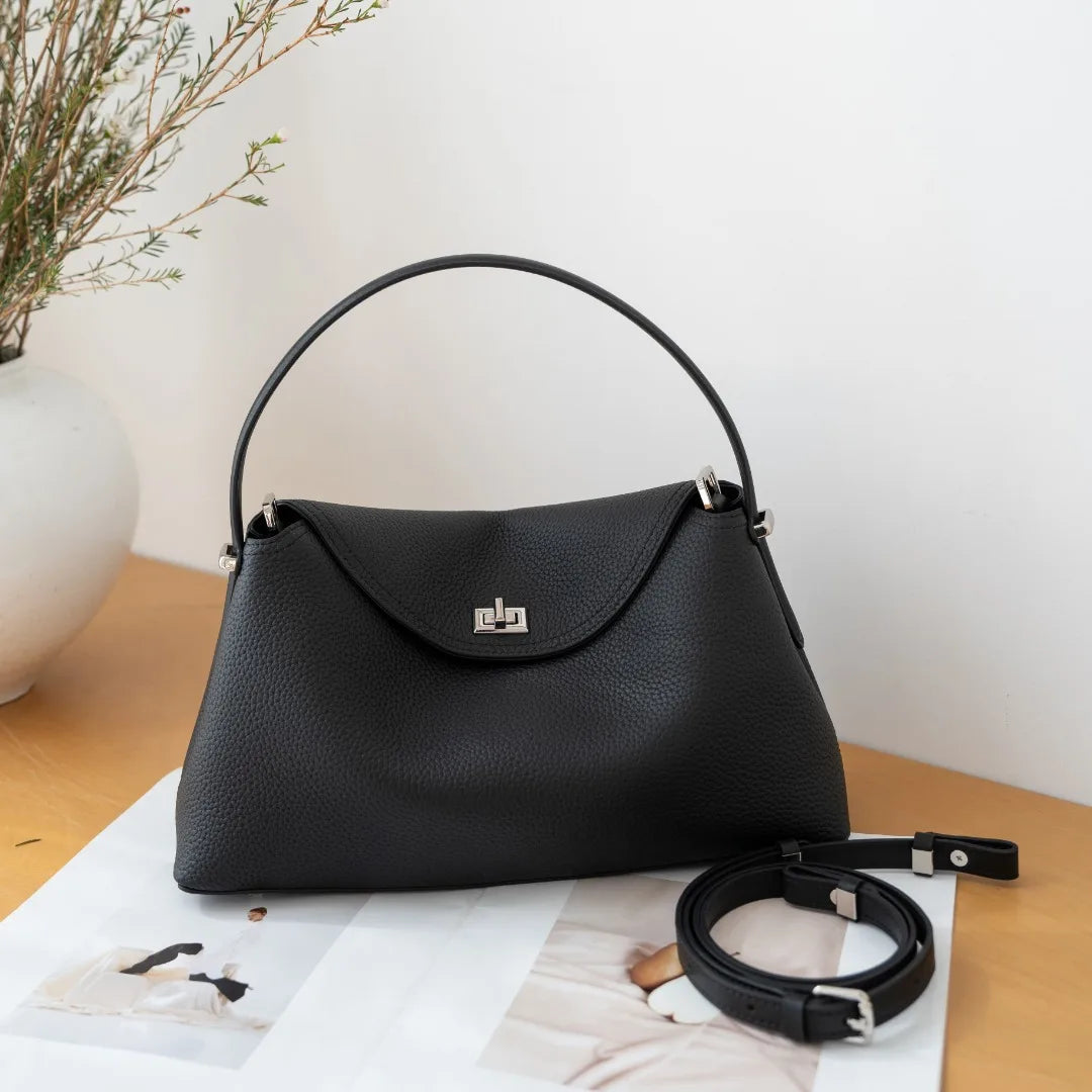 Women's Genuine Grade Leather Handbag Luxury Designer Brand Ladies Cowhide Shoulder Crossbody Bags for Woman High Quality New